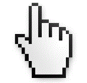 The index finger clicks, and having clicked, moves on ...  The pointing index finger like this indicates a web link which will take you somewhere else