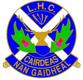 LHC use the badge saying LHC, Cairdeas Nan Gaidheal (Friendship of the Gaels)